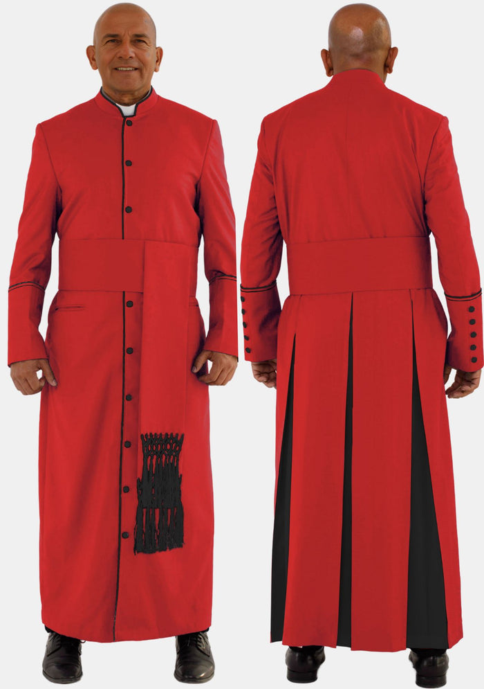 Mens Red with Black eClergys Robe