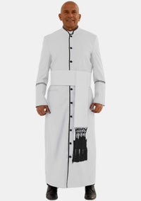 White and Black eClergys Robe for Men