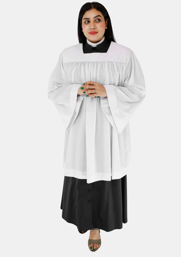 Square Neck Women Clergy Surplice