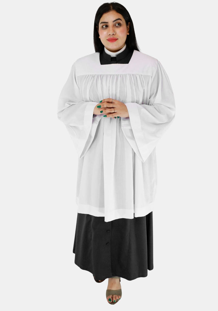 Square Neck Women Clergy Surplice