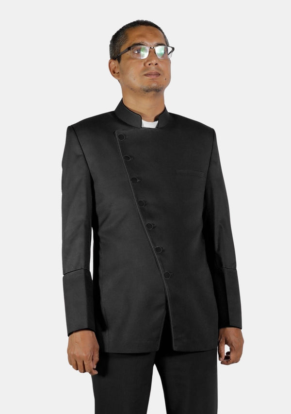 Black Double Breasted Clerical Frock Coat