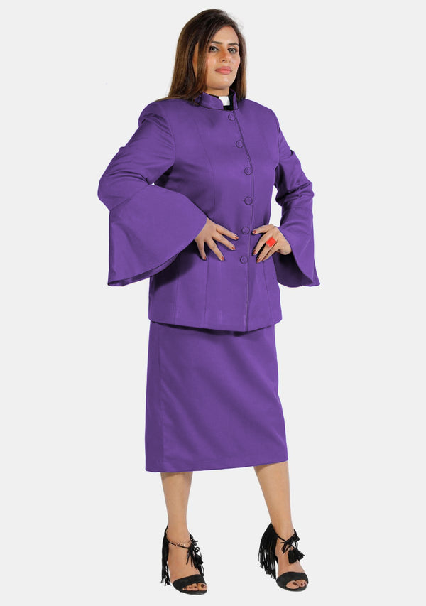 eClergy's Suit Flared Sleeve Roman Purple