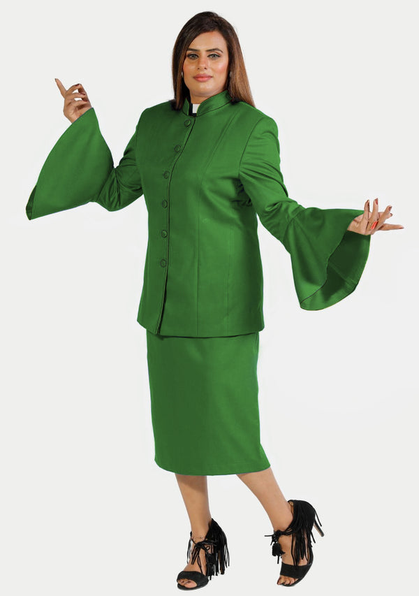 eClergy's Suit Flared Sleeve Green