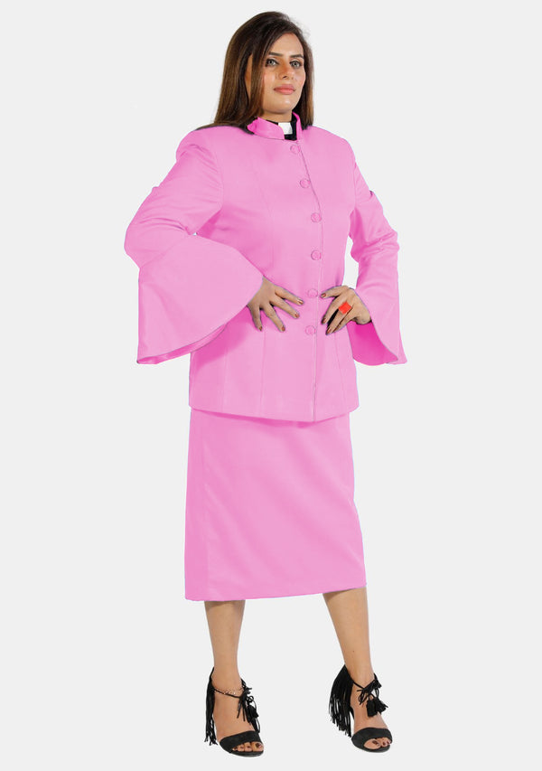 eClergy's Suit Flared Sleeve Pink