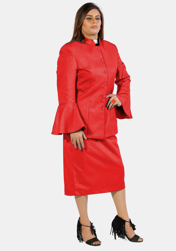 eClergy's Suit Flared Sleeve Red