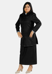 Female Black Ministerial Suit with Contrast