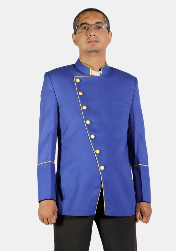 Royal Blue and Gold Cleric Jacket