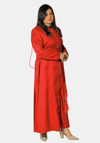 Glorious Glided Cardinal Red Cassock for Women